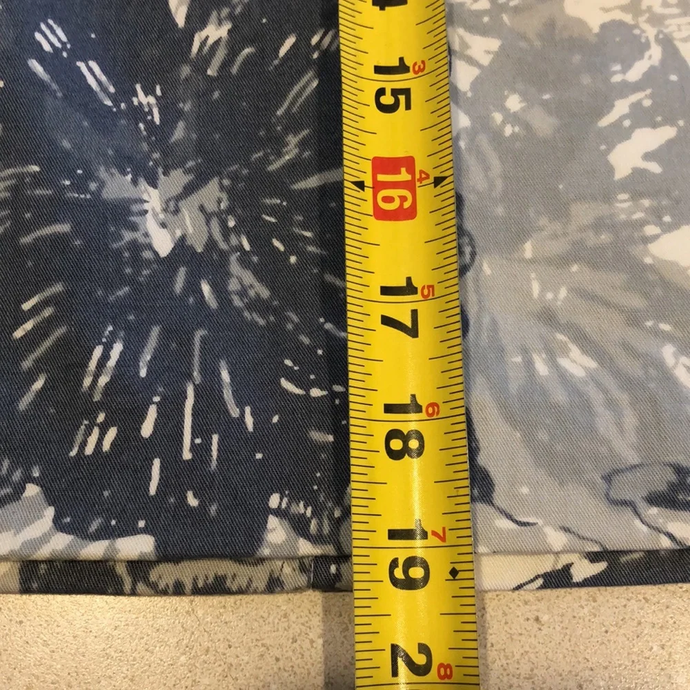 ANN TAYLOR FLORAL BLUE GRAY A LINE MINI SKIRT PLUS SIZE 14 - Picture 11 of 12